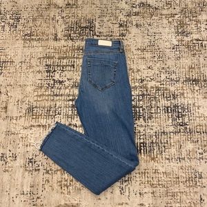 Mid Rise Skinny Blue Jeans